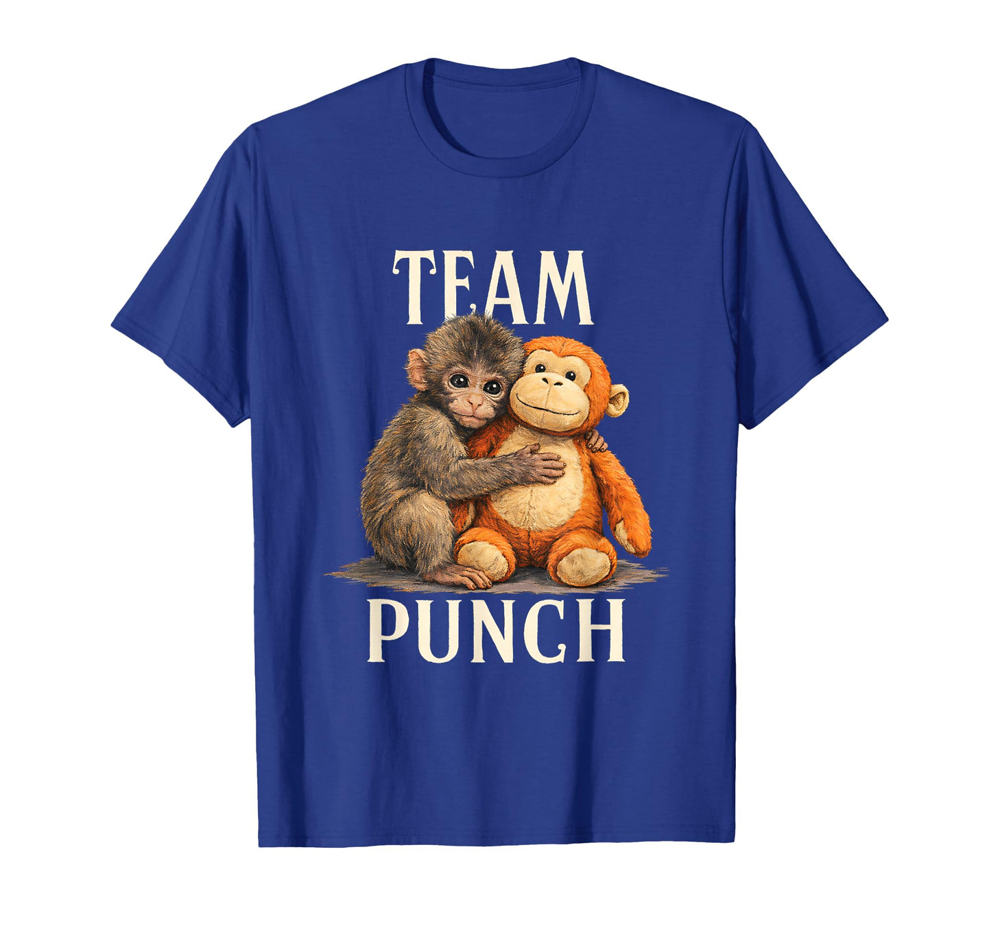 Team Punch Cute Monkey and Bear Design T-Shirt