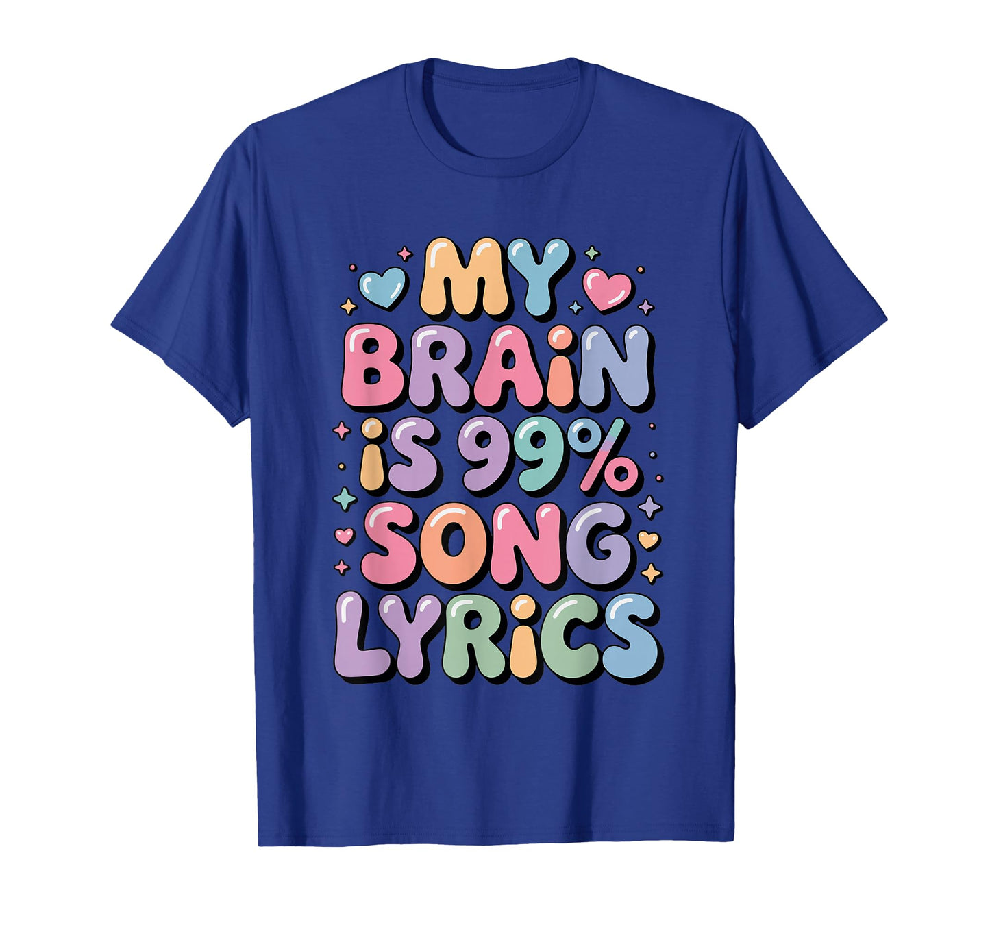 Funny Shirt My Brain is 99% Song Lyrics Pastel Korean Pop T-Shirt