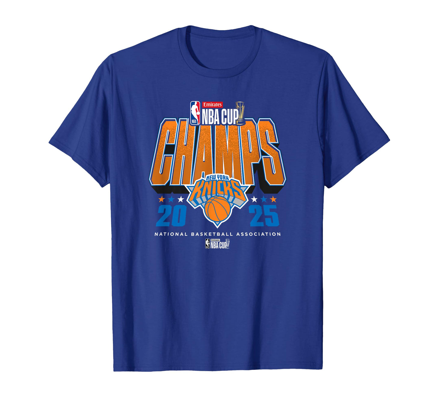 NBA Official Emirates Cup 2025 Champs New York Knicks T-Shirt