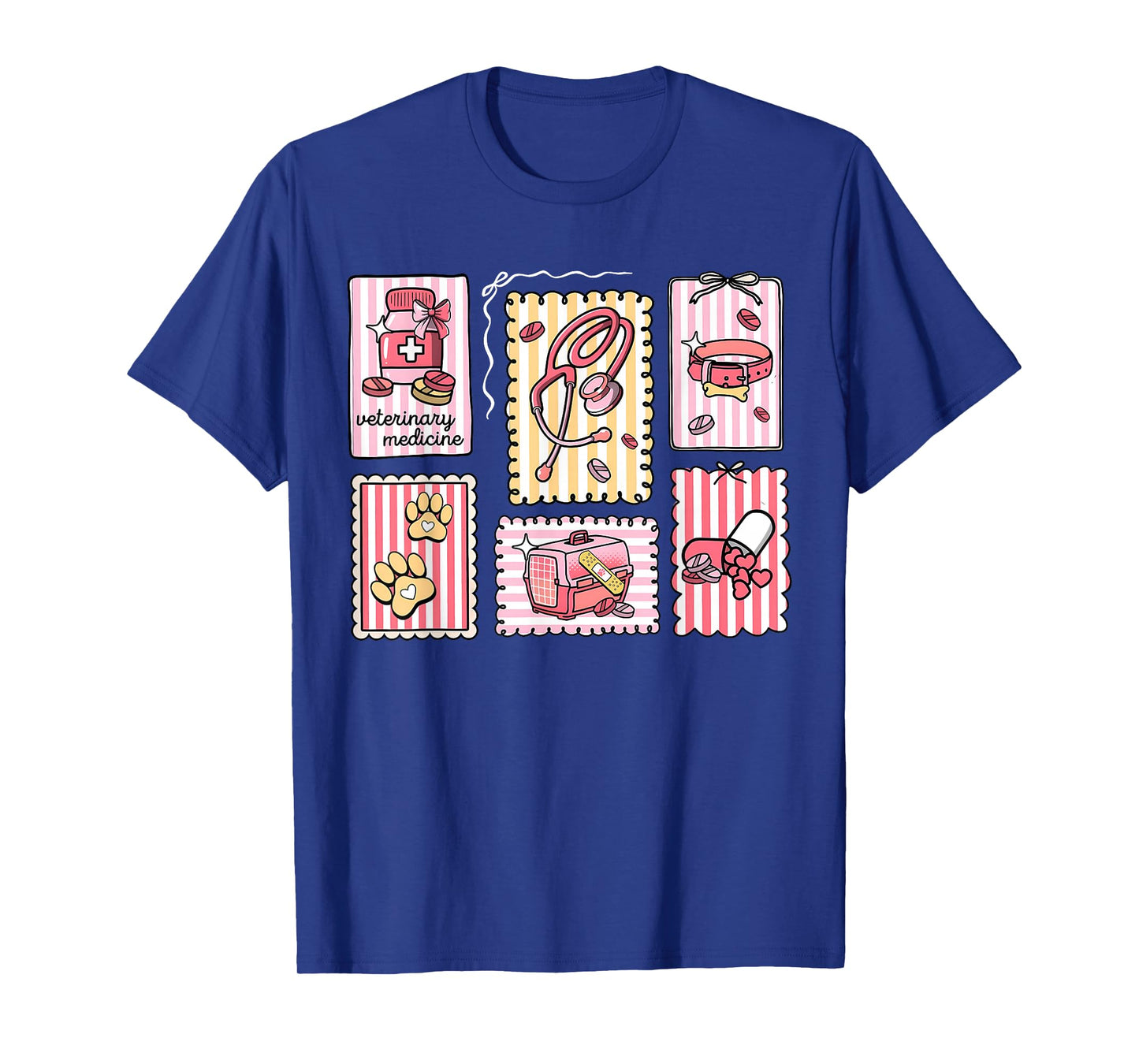 Coquette Stamp Veterinary Technician Vet Med Valentine Day T-Shirt