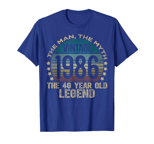 40 Year Old Gifts Vintage 1986 Limited Edition 40th Birthday T-Shirt