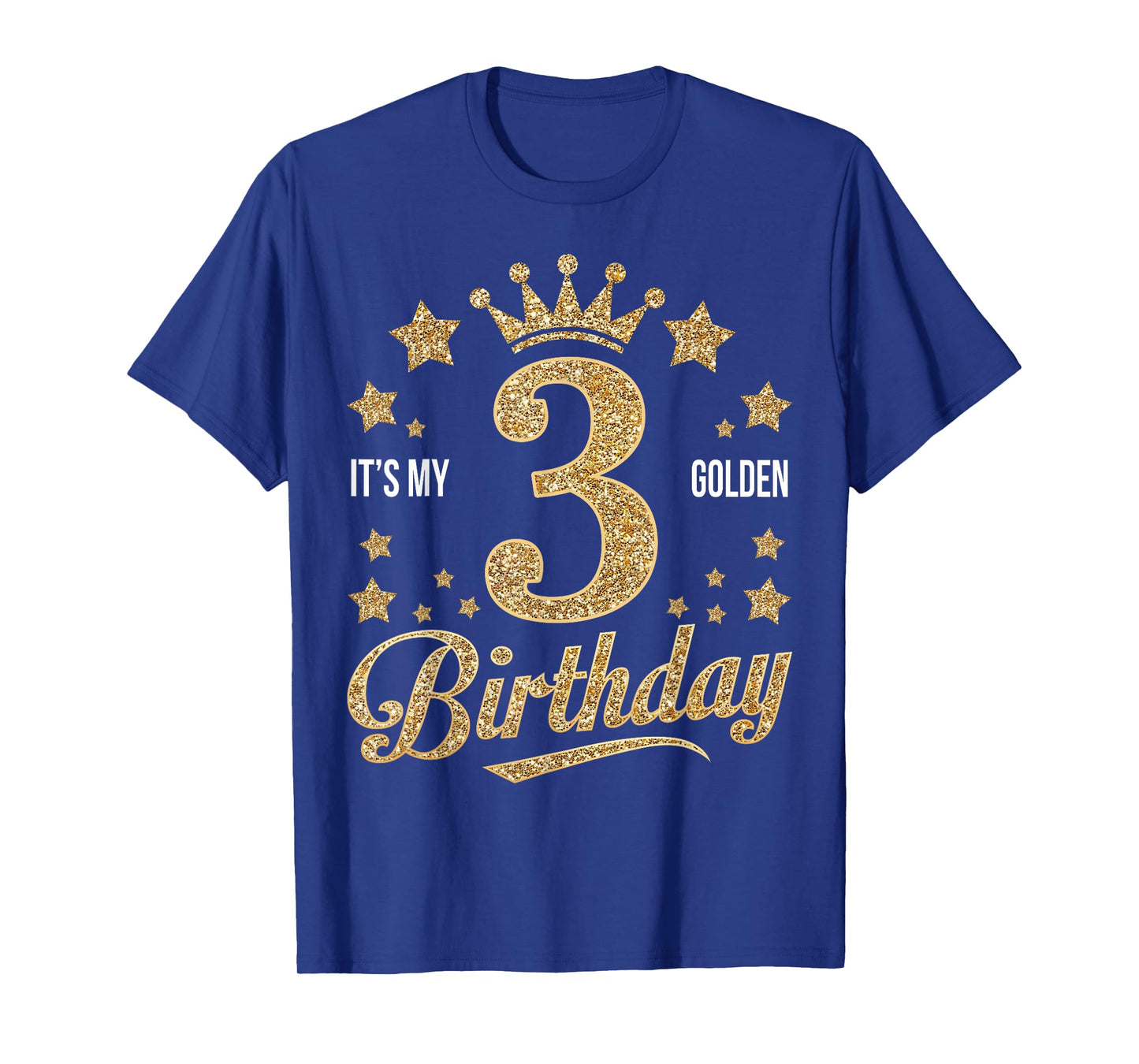 It's My 3rd Golden Birthday 3 Year Old Bday Groovy T-Shirt
