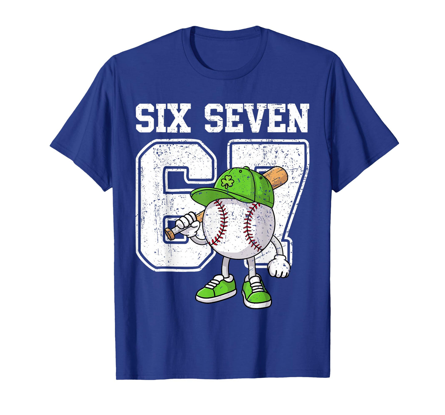 Boys St Patricks Day 67 Six Seven Baseball Ice Cream Drip T-Shirt