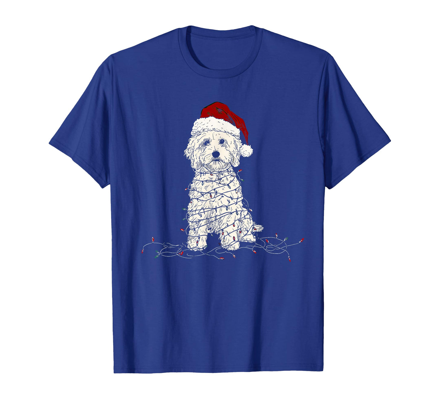 Funny Maltipoo Christmas Graphics Dog Lights Lover T-Shirt