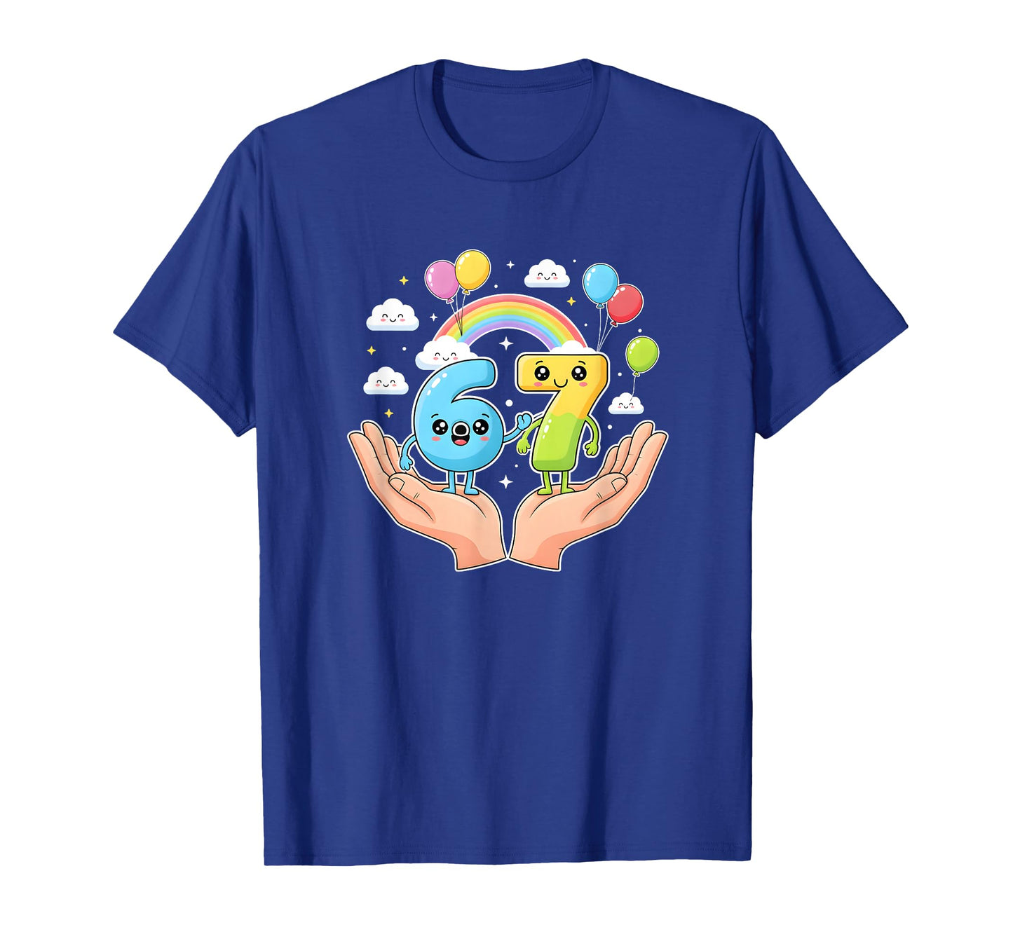 Funny Kawaii Six Seven 6 7 Meme Gen Z/Alpha Slang 6 7 Hands T-Shirt