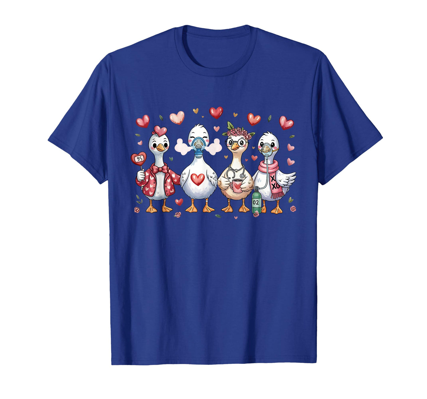 Lung Squad Respiratory Therapist Silly Goose Valentine RT T-Shirt