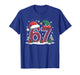 67 Christmas Kids Boys Girls Meme Xmas Funny Red Plaid T-Shirt