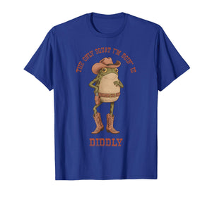 The Only Squat I'm Doin' is Diddly Funny Frog Meme Men Women T-Shirt