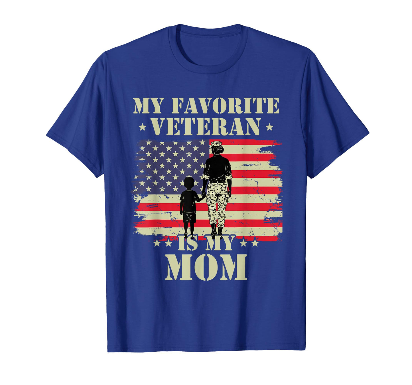 Veteran Mothers Day My Favorite Veteran is My Mom Proud Kids T-Shirt