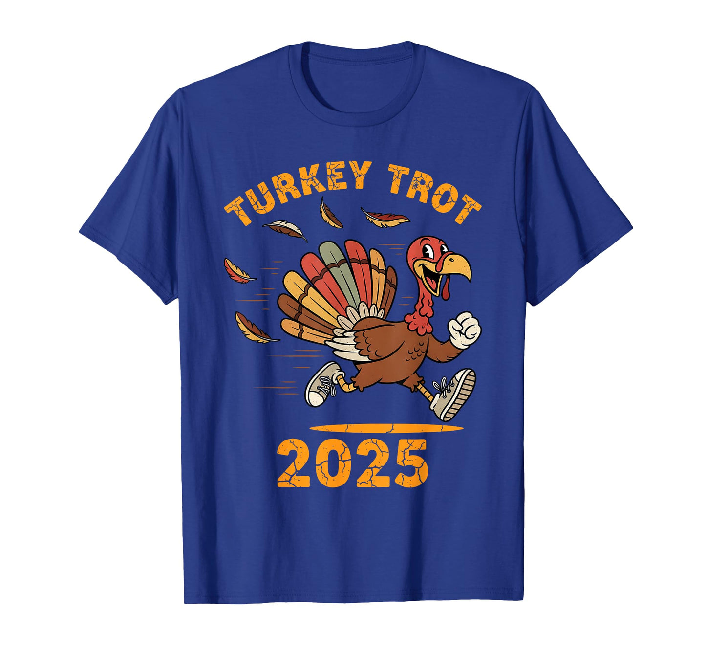 Turkey Running Trot 2025 Funny Thanksgiving Men Women Kids T-Shirt