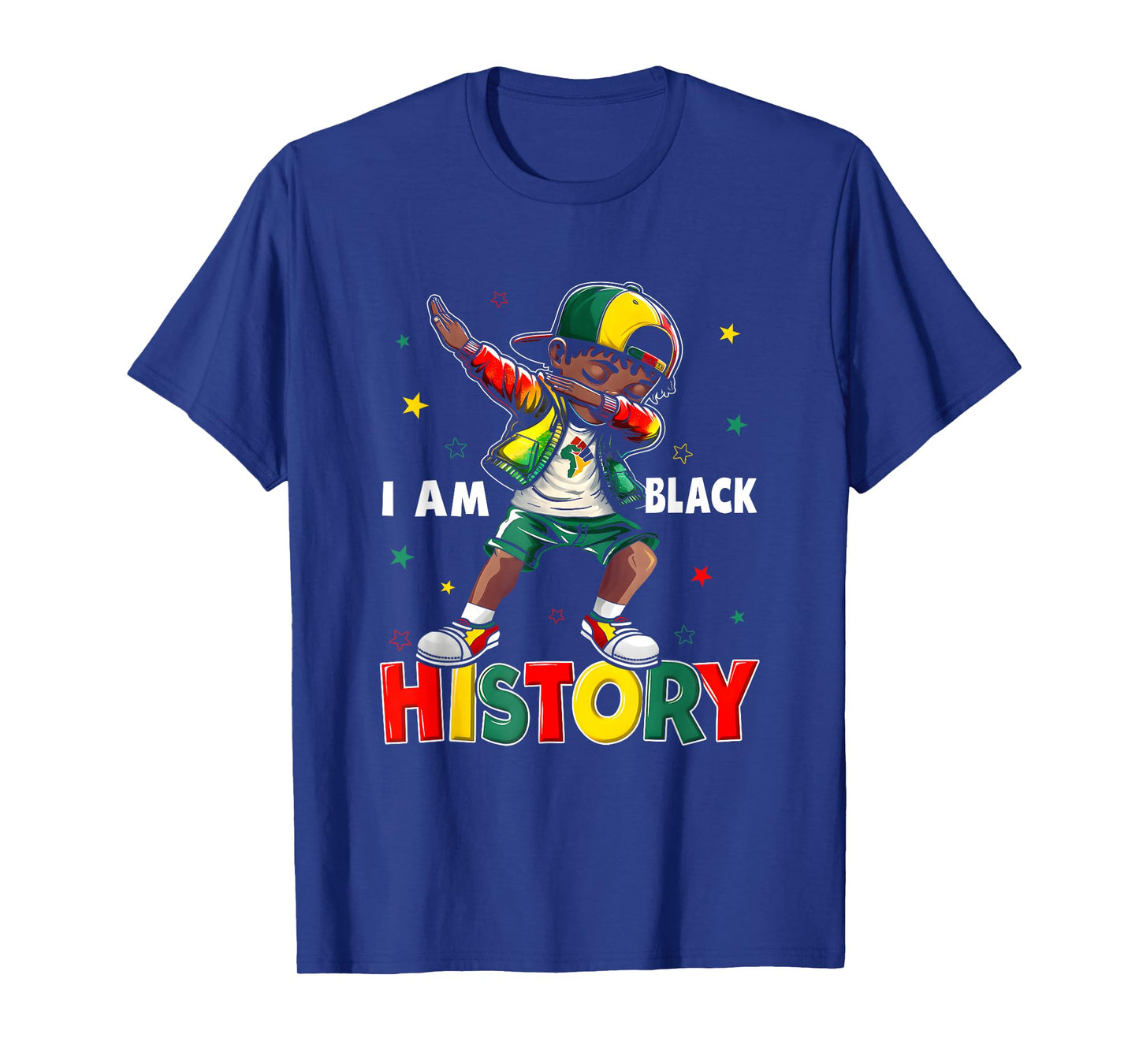 I Am Black History Month African American Dabbing Boys Kids T-Shirt