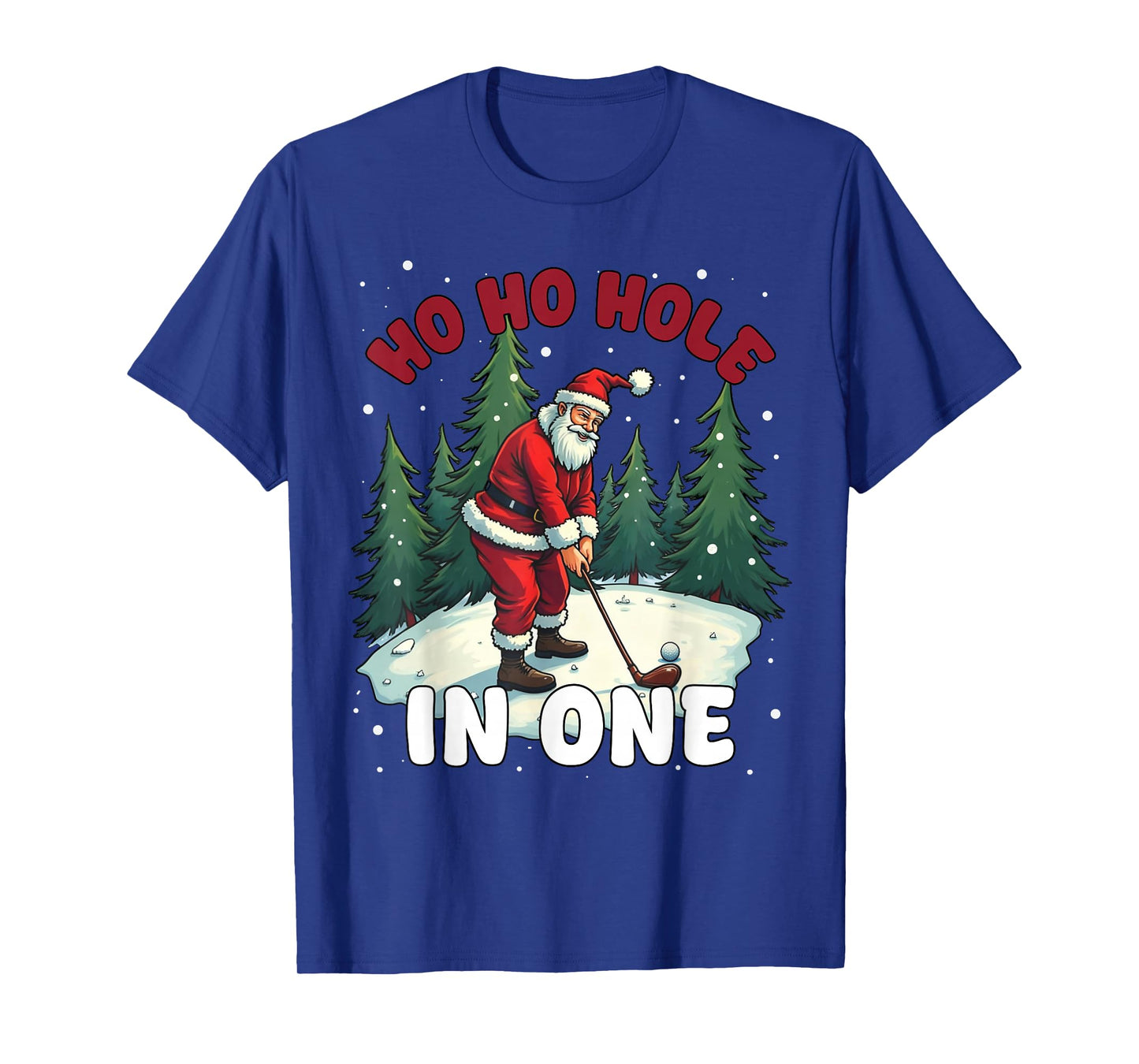 Funny Christmas Golf Santa Claus Hole in One for Golf Lovers T-Shirt