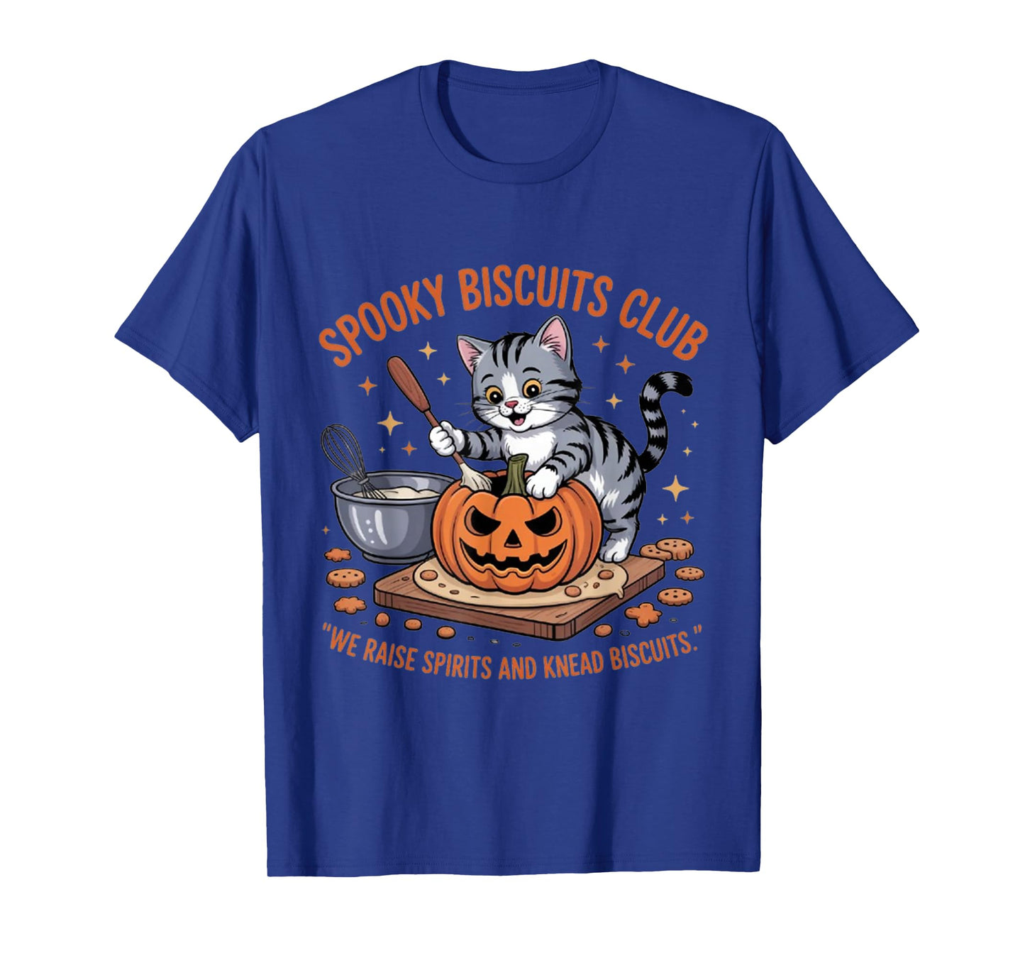 Spooky Biscuits Club Cat, Funny Halloween T-Shirt