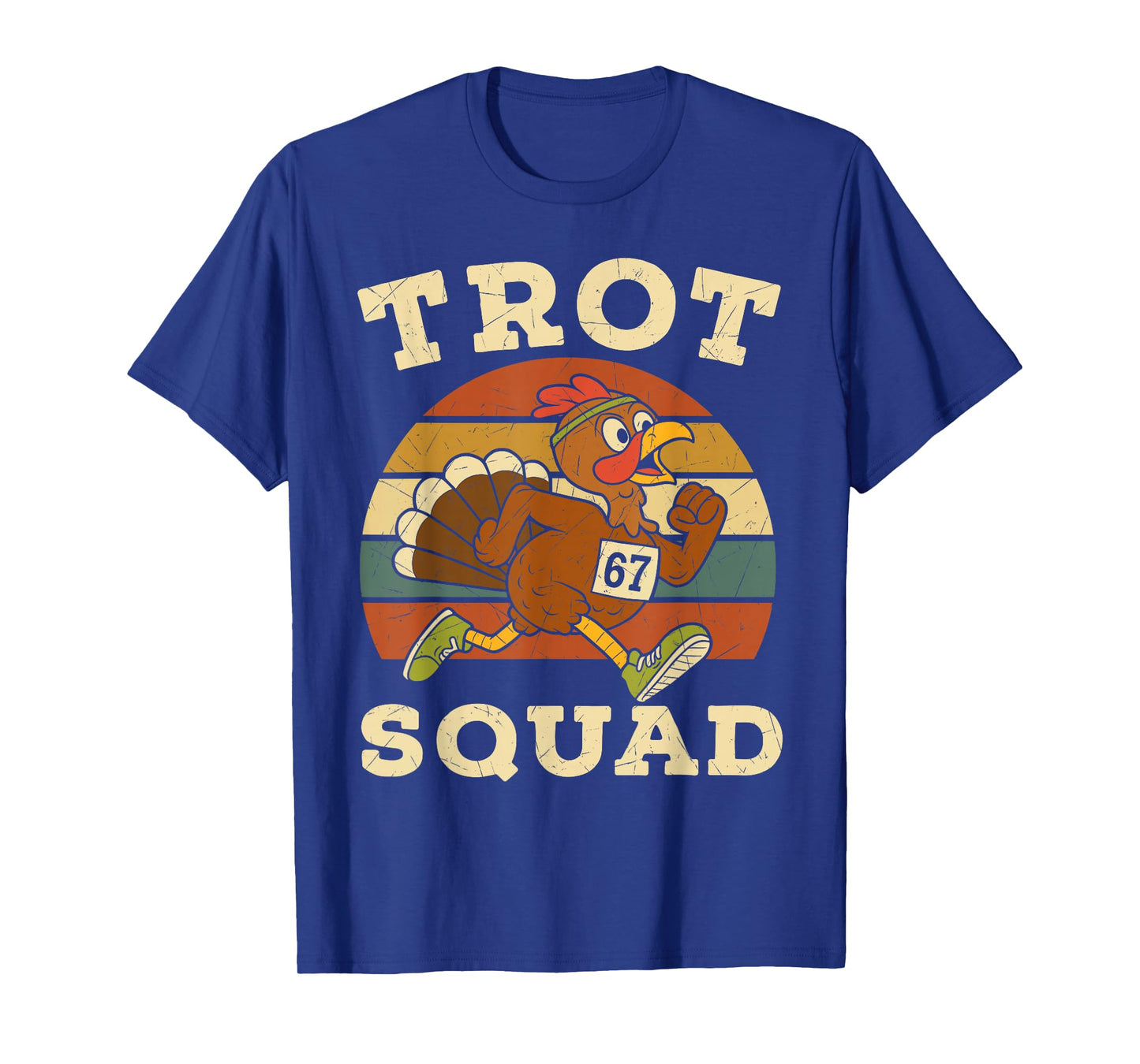 Retro Trot Squad Six Seven Meme 67 Run Thanksgiving Turkey T-Shirt