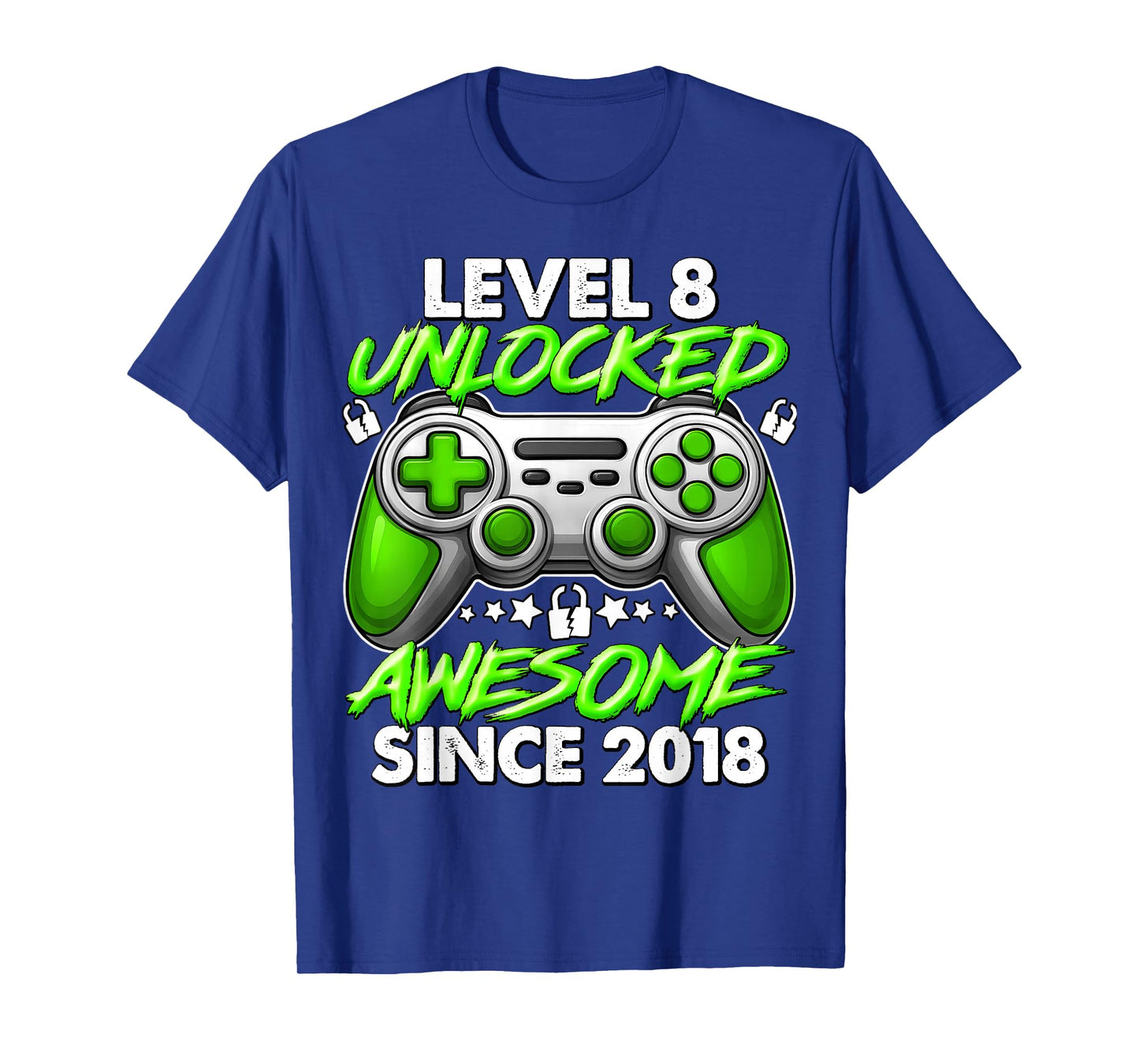 Level 8 Unlocked 8 Year Old Gifts for Boys 8th Birthday Boy T-Shirt