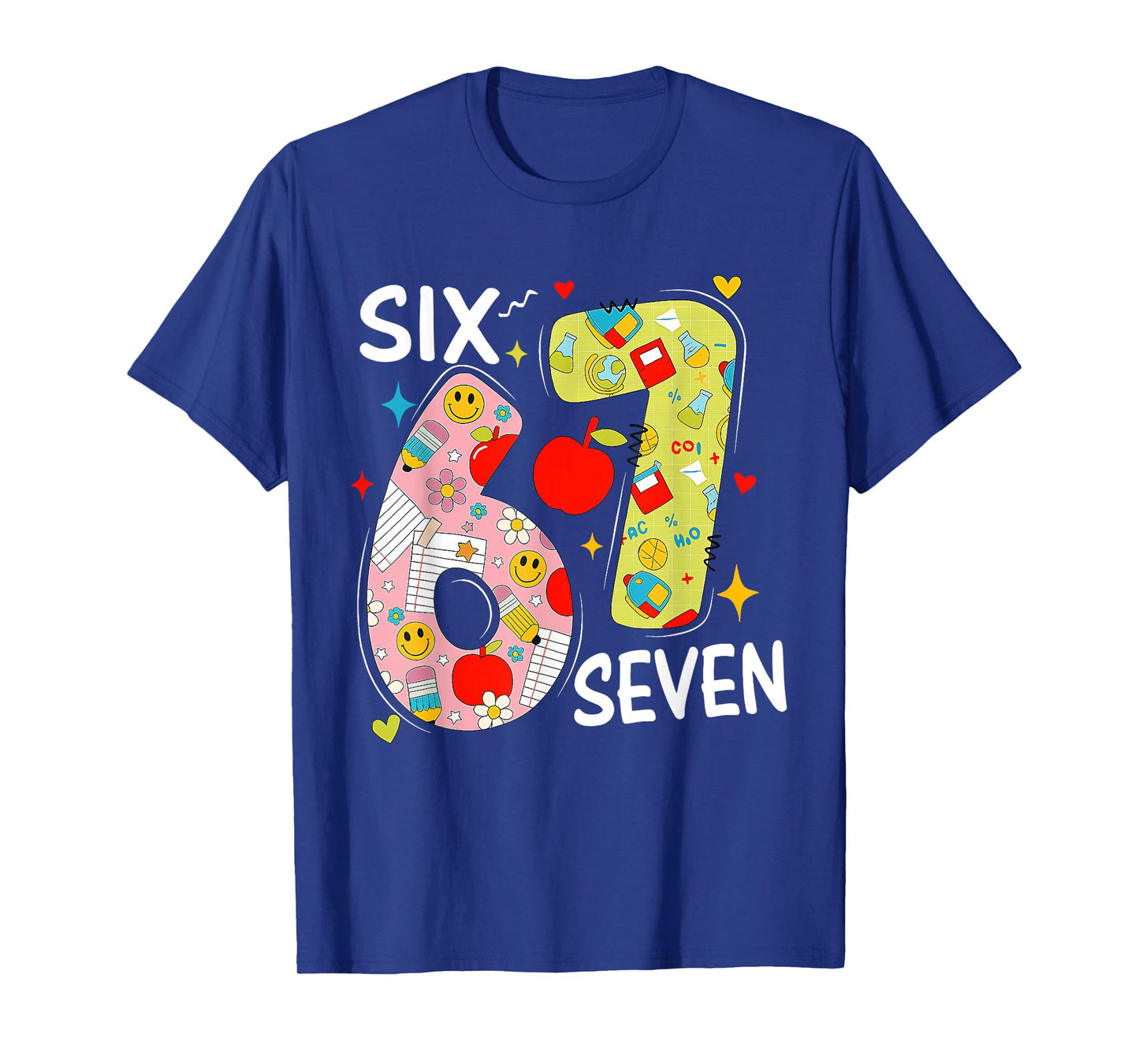 67 Meme Six Seven Number 6-7 6 7 Funny 67 Days Smarter T-Shirt
