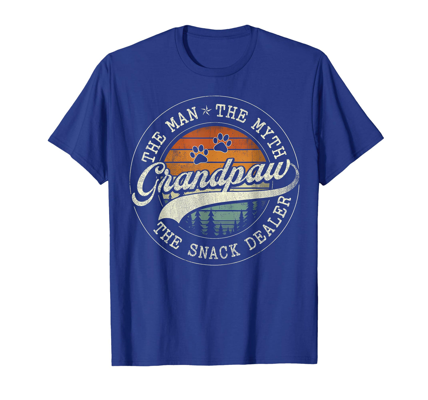 Grandpaw The Myth The Snack Dealer Fathers Day Dog Grandpa T-Shirt