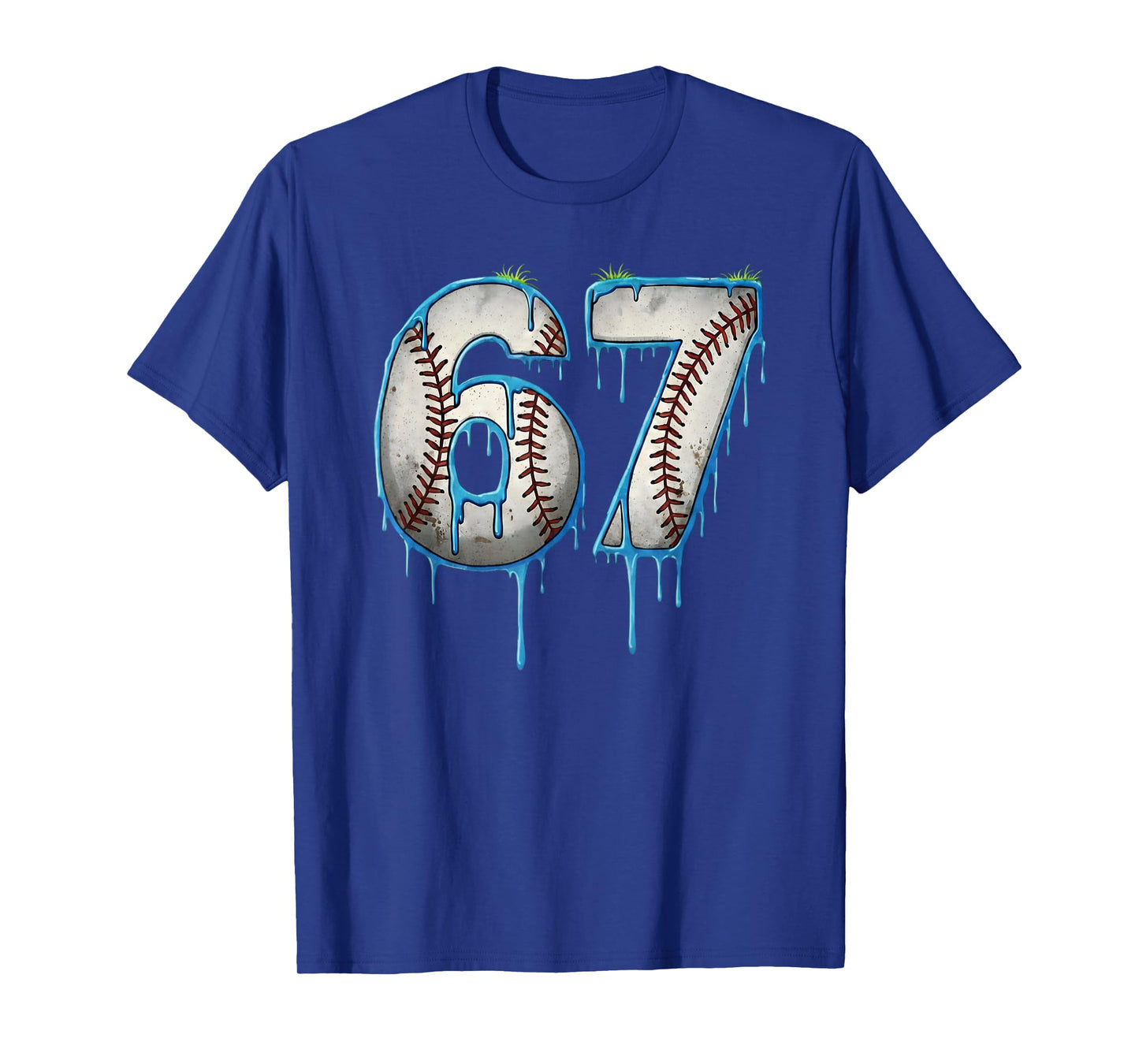 Baseball 67 Six Seven Meme Funny 6-7 Drip Baseball Boys Men T-Shirt