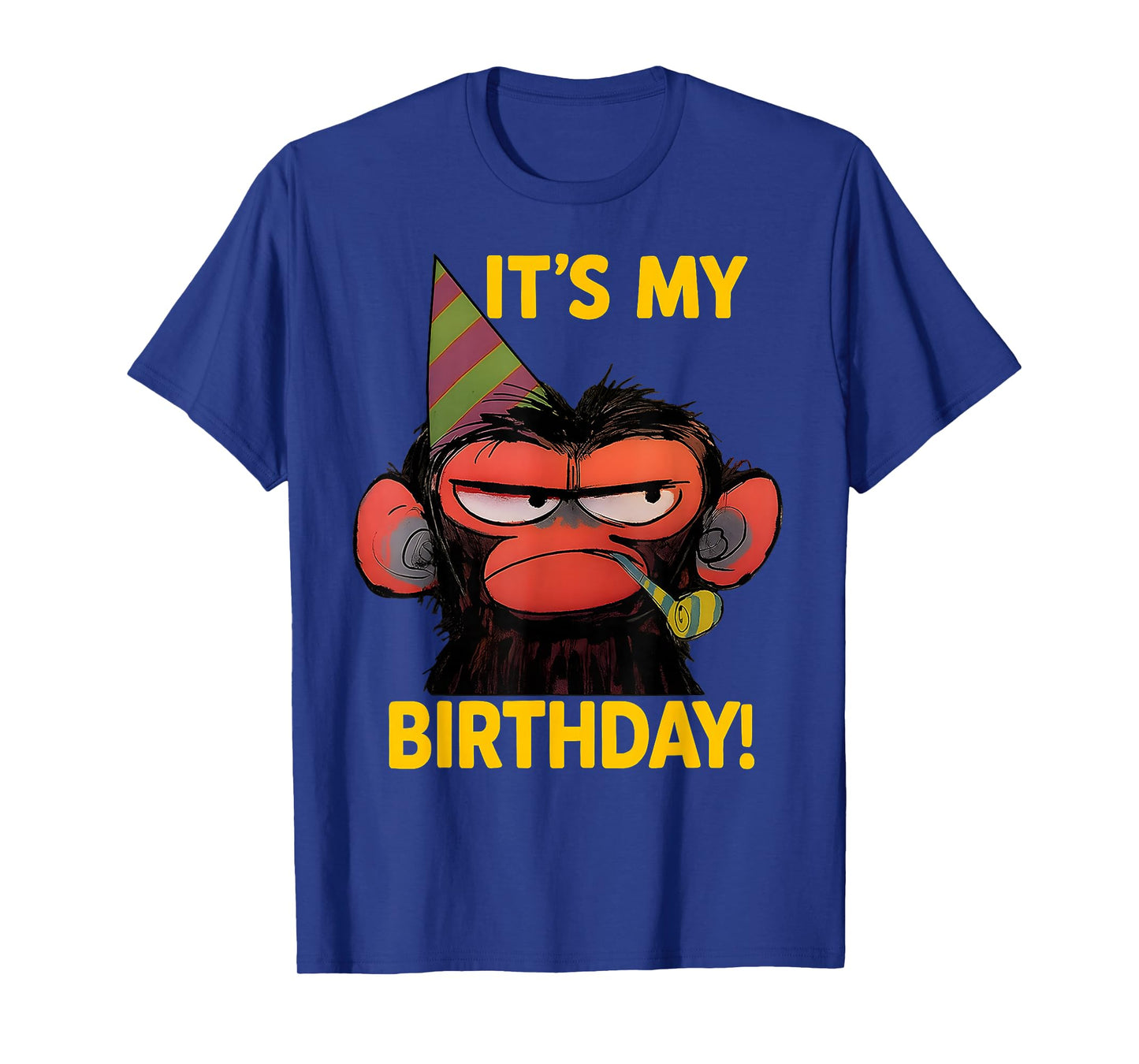 Humor It's My Birthday Grumpy Funny Monkey Meme T-Shirt