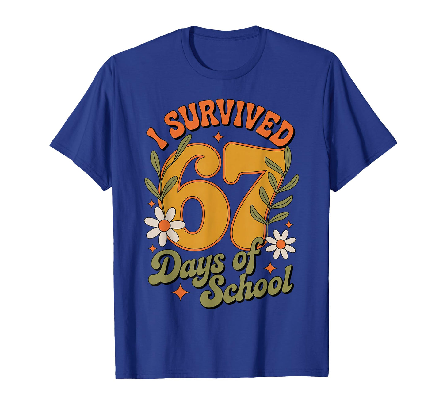I Survived 67 Days of School Teachers Students Retro T-Shirt