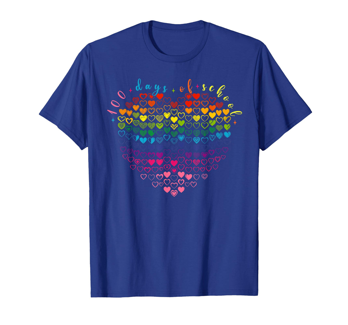 Heart Love 100th Day 100 Days of School Teacher Student T-Shirt