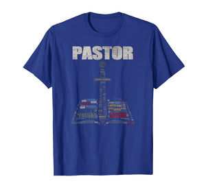 Christian Minister Word Cloud Church Pastor Appreciation Day T-Shirt