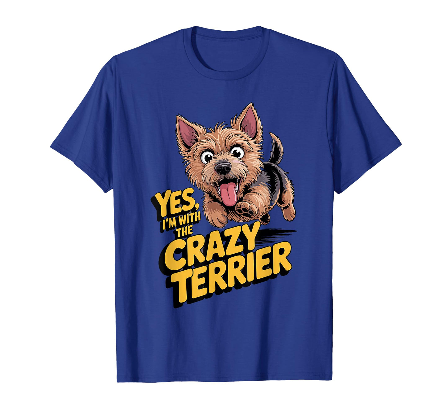 Cartoon Pet Dog Breed I'm with The Crazy Australian Terrier T-Shirt