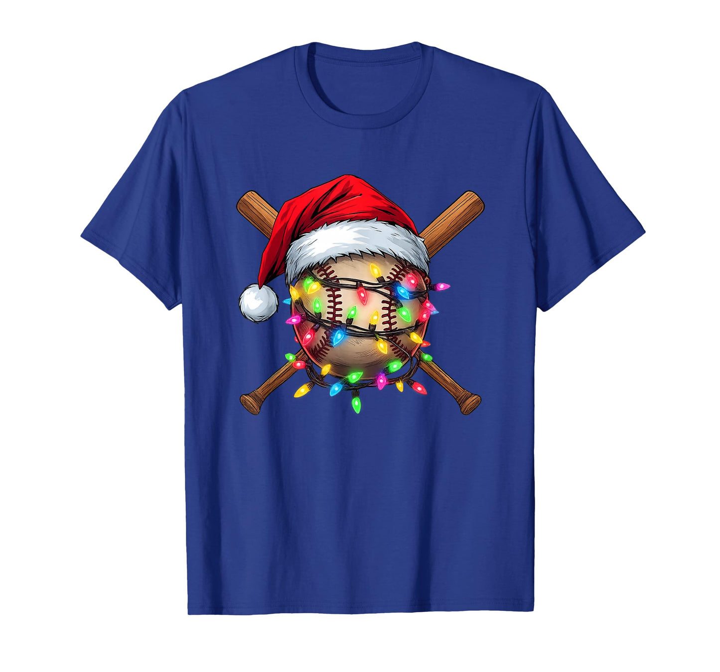 Christmas Baseball Pajama Santa for Men Boys Girls Kids Xmas T-Shirt