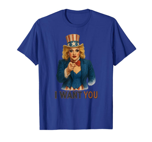 Uncle Sam Drag Queen LGBTQ Proud Patriotic American USA T-Shirt