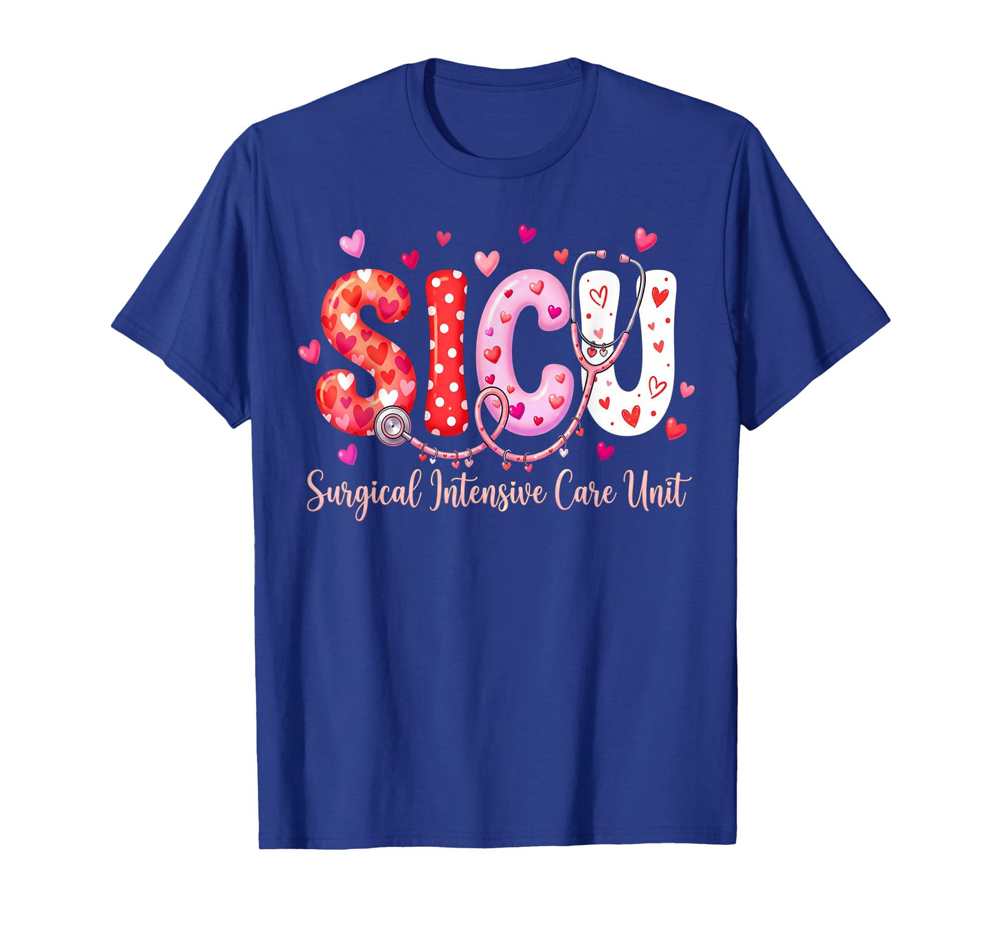 Heart Surgical Intensive Care Unit Valentines SICU Nurse T-Shirt