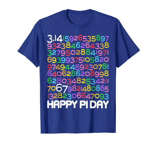 Happy Pi Day 3.14 Math Lover Pi 67 Math Teacher Kids T-Shirt