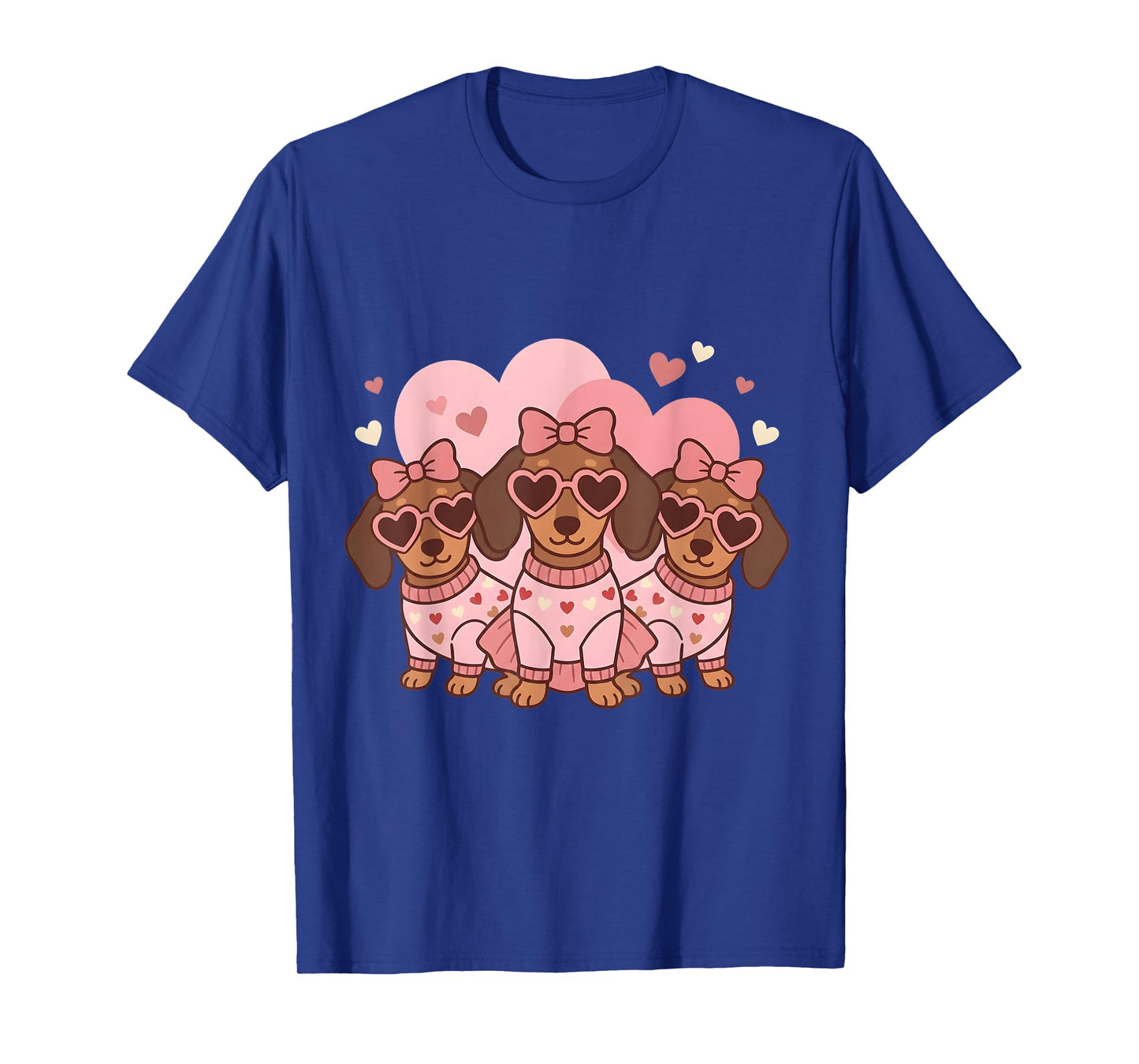 Cute Dachshund Valentines Heart Dog Lover Men Women Kid T-Shirt