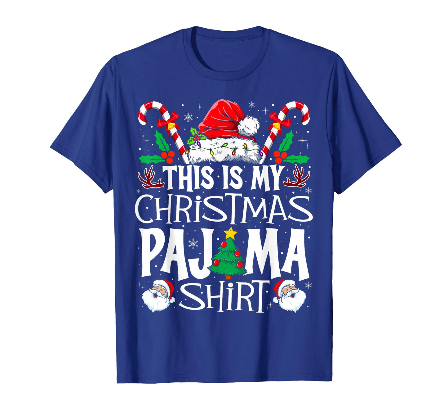 This is My Christmas Pajama Shirt Funny Xmas PJs Men Women T-Shirt