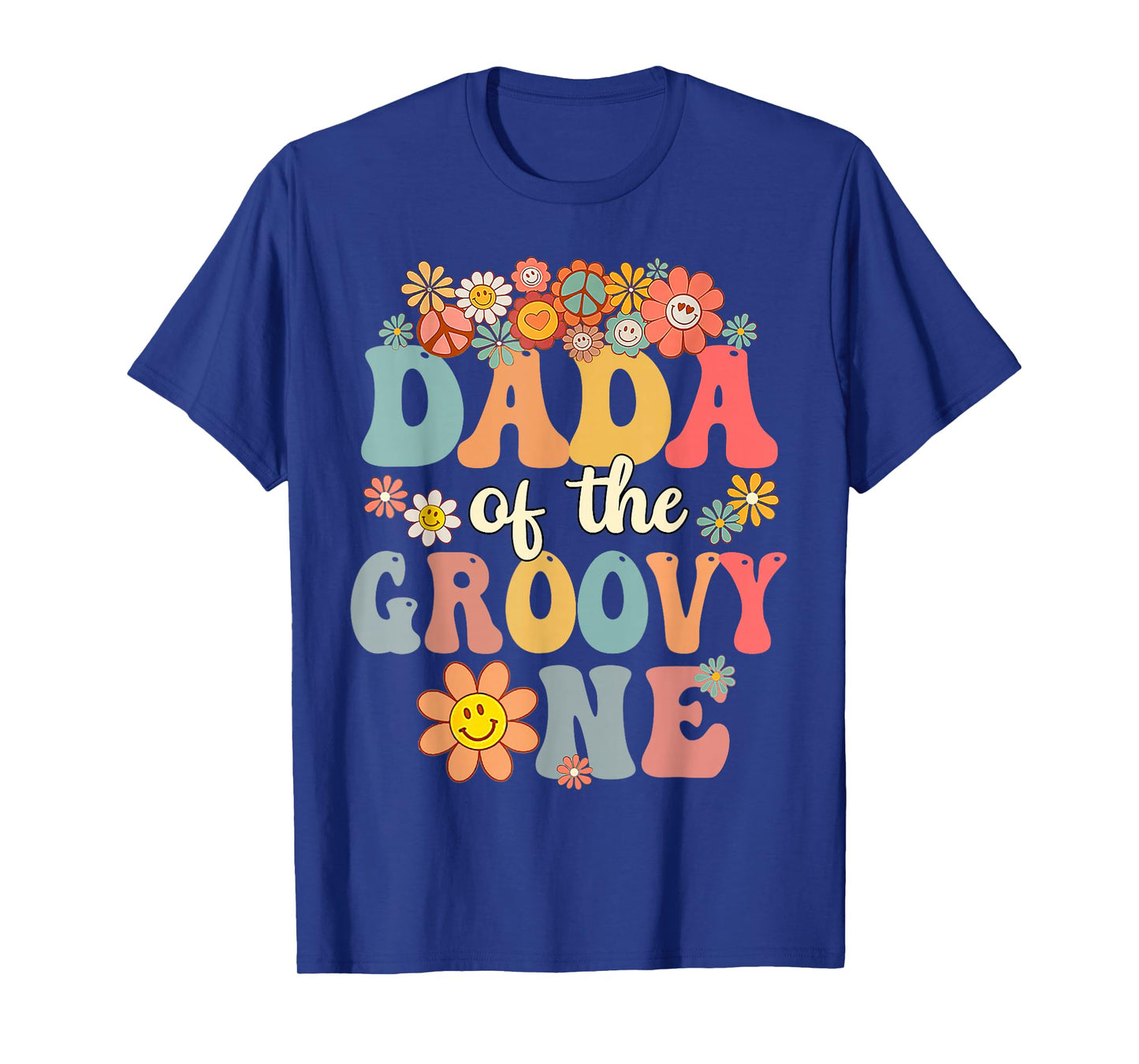 Retro Dada of Groovy One Matching Family 1st Birthday Party T-Shirt