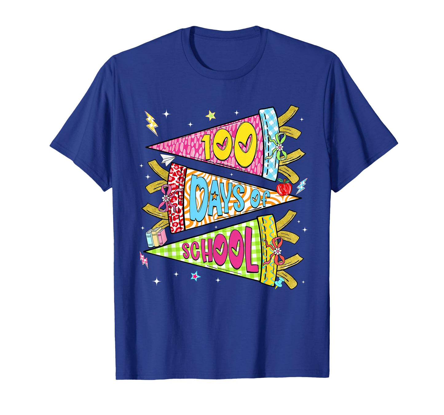 Preppy Happy 100 Days of School Retro Boy Girl Kid Teacher T-Shirt