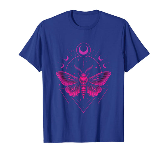 Mystical Moth - Goth Crescent Moon Magic T-Shirt