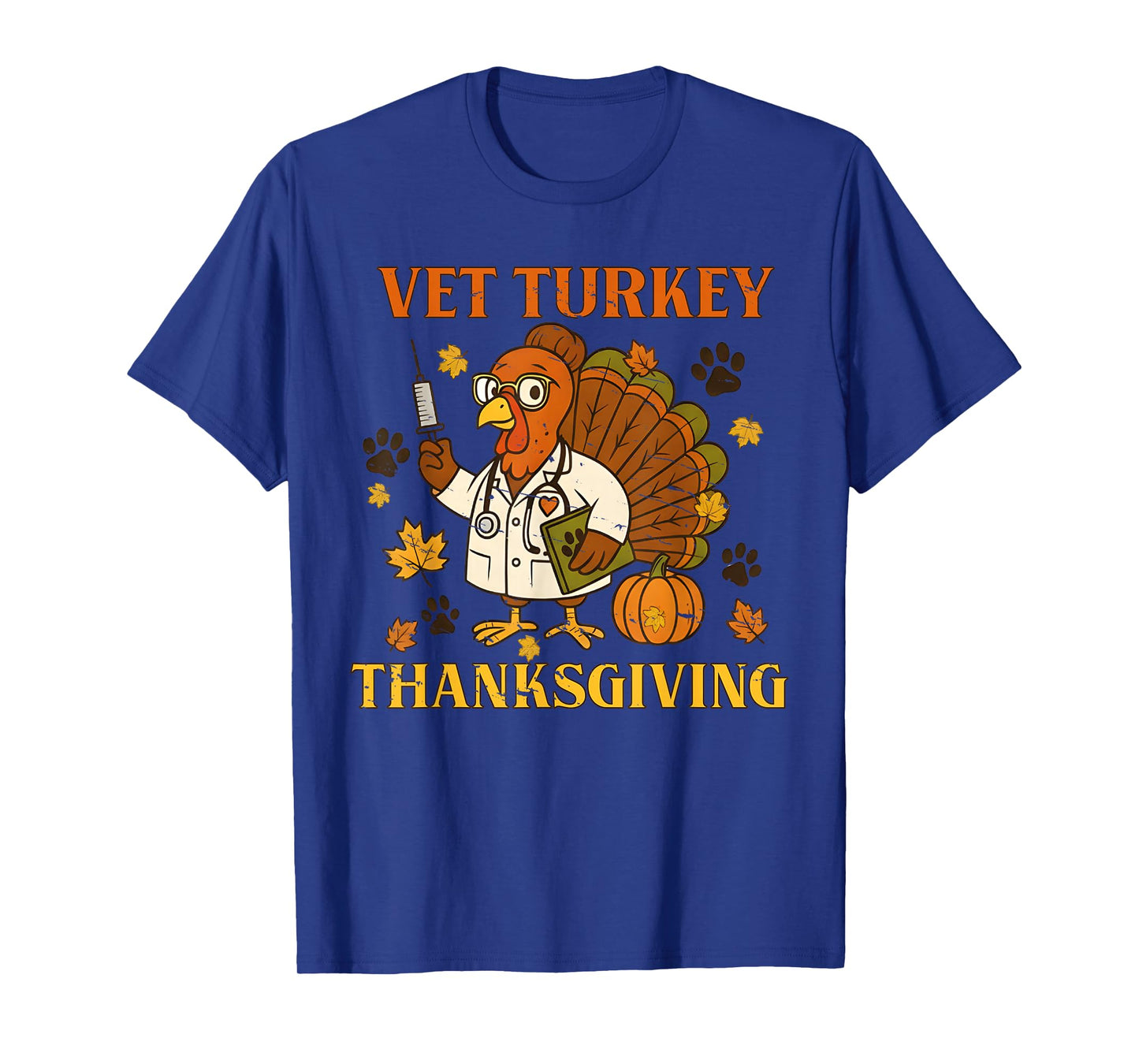 Funny Vet Turkey Thanksgiving Veterinary Tech Turkey Day Tee T-Shirt