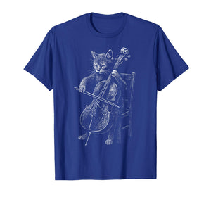 Cat Playing Cello Funny Musician Music Musical Instrument T-Shirt