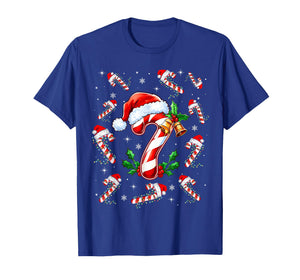Christmas Fun Six Seven 6 7 Meme Slang Couples Candy Cane T-Shirt