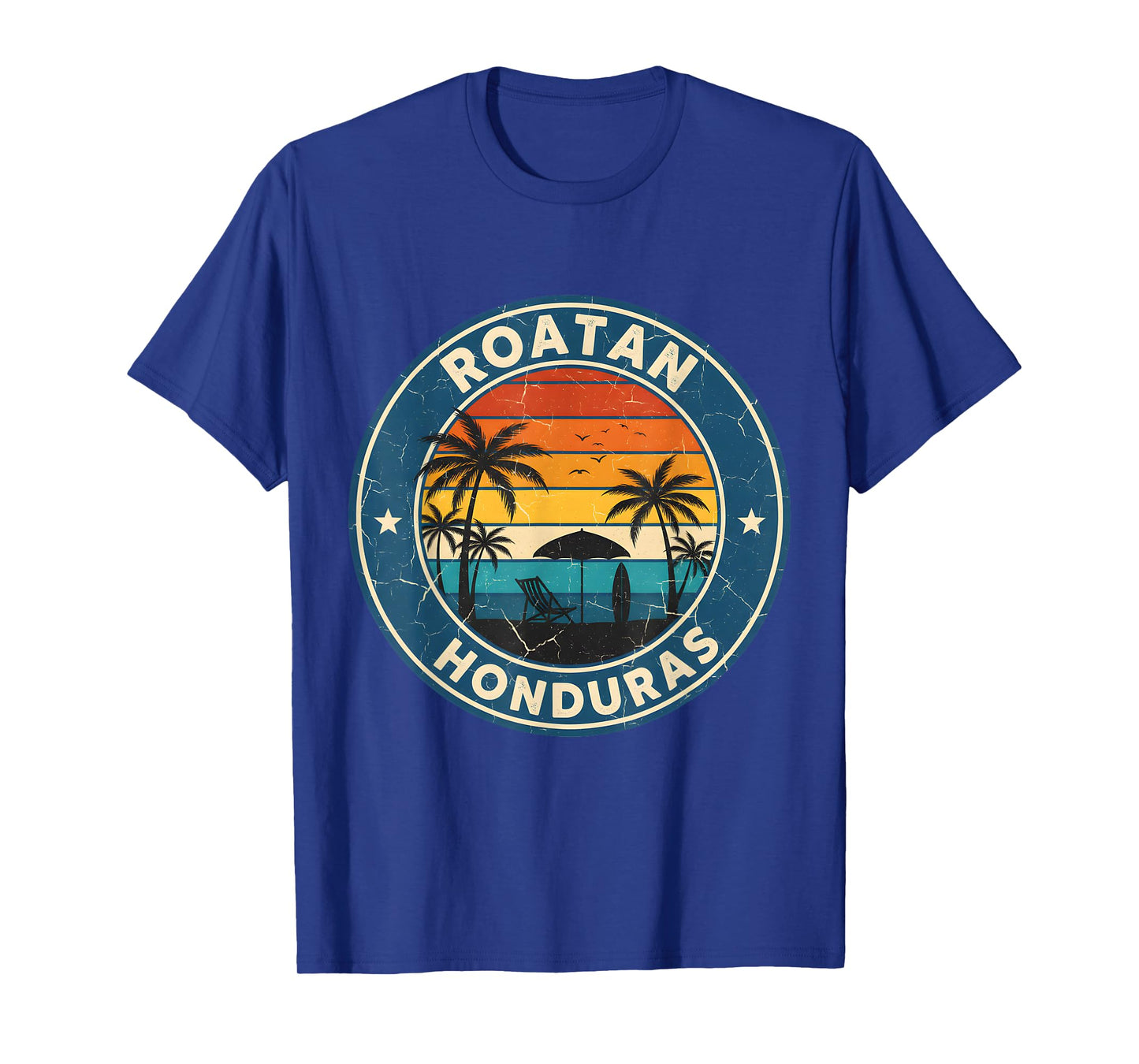 Roatan Honduras Vintage Beach Sunset T-Shirt