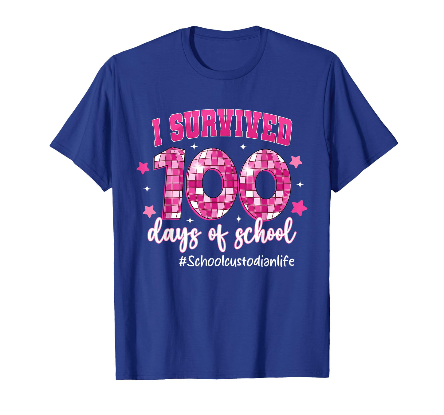 I Survived 100 Days of School School Custodian Life T-Shirt