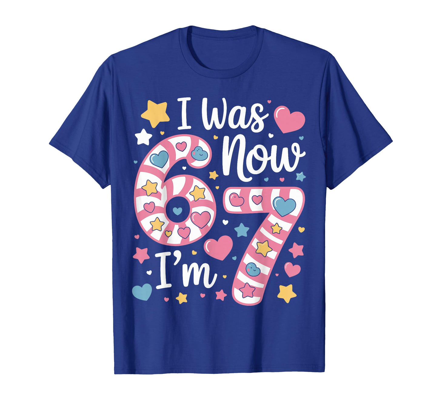I was 6 Now I’m 7 Funny Birthday Girl Seven Years Old T-Shirt