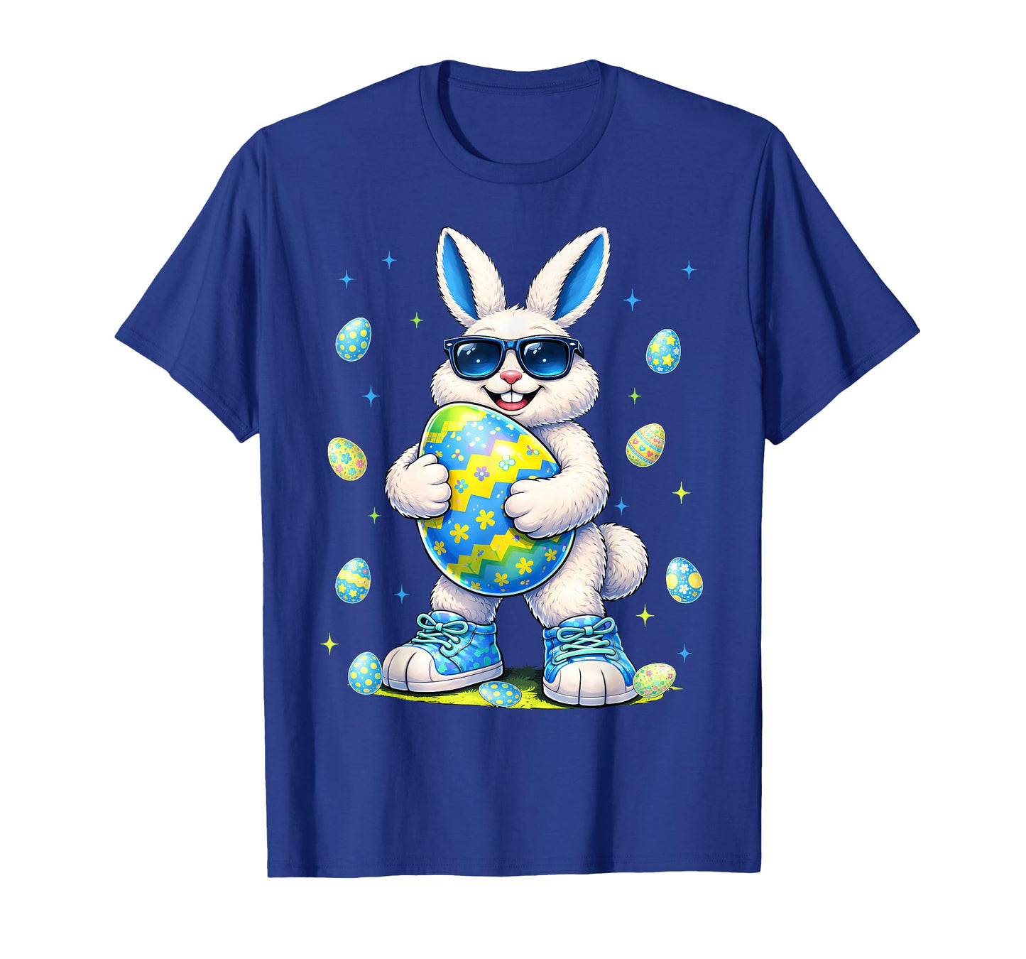 Funny Cool Bunny Easter Rabbit Easter Egg Men Boy Kid T-Shirt
