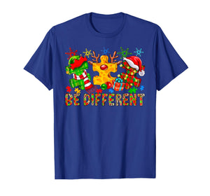 Be Different Autism Awareness Christmas Neurodiversity T-Shirt