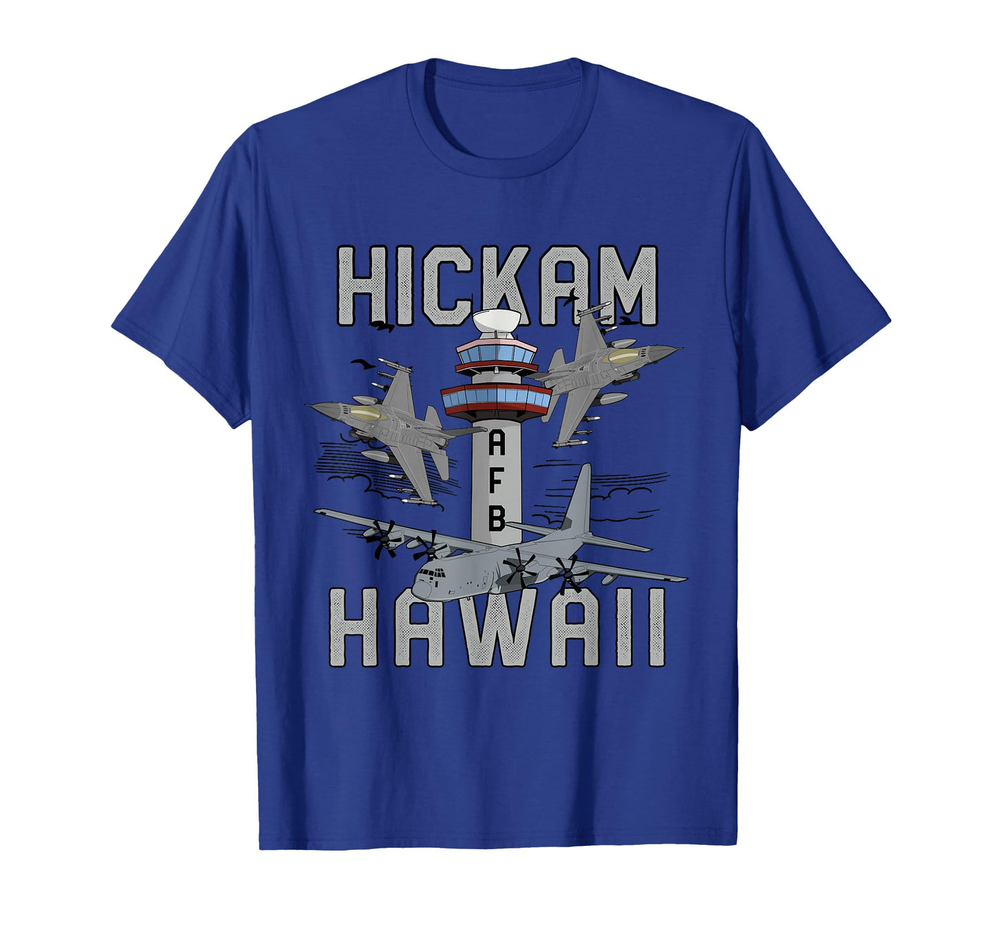 Hickam AFB Hawaii Air Force Base Fighter Jets Vintage Tee T-Shirt