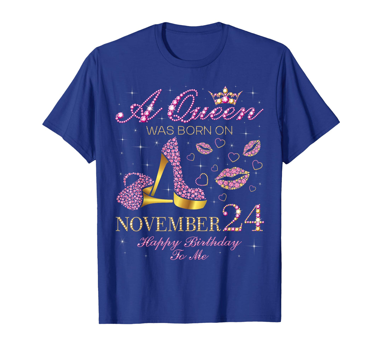 A Queen was Born on November 24 Happy Birthday to Me T-Shirt