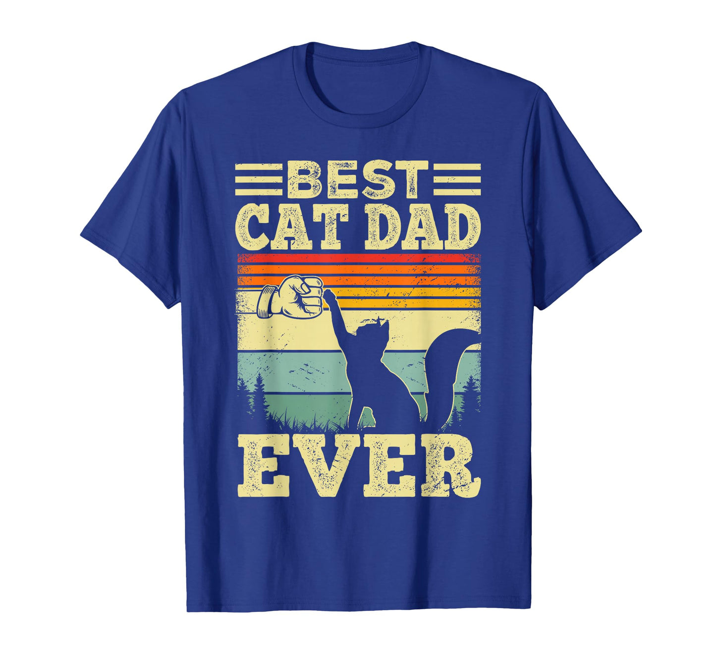 Cat Shirt for Men Best Cat Dad Ever Funny Cat Lover T-Shirt