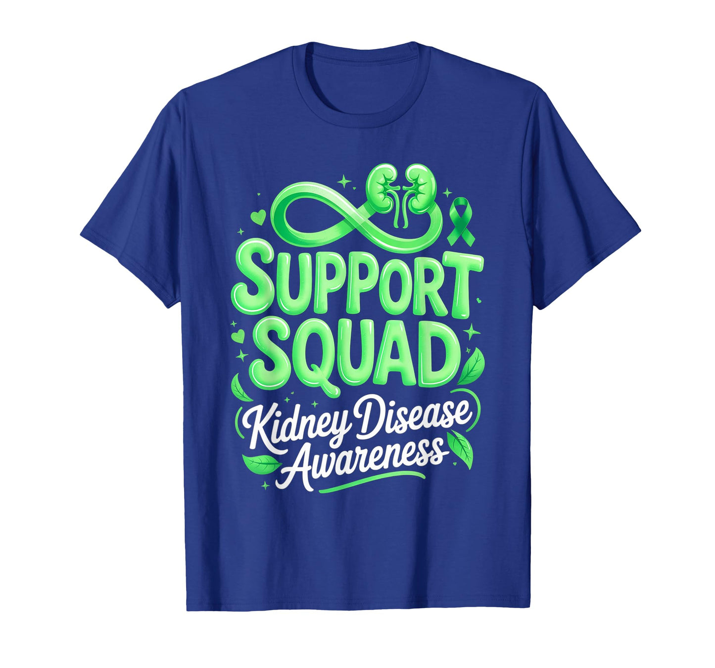 Green Ribbon Support Squad Kidney Disease Awareness T-Shirt