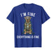 Catahoula Leopard Dog Christmas I'm Fine Everything is Fine T-Shirt