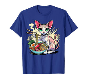 Sphynx Cat Eating Ramen T-Shirt